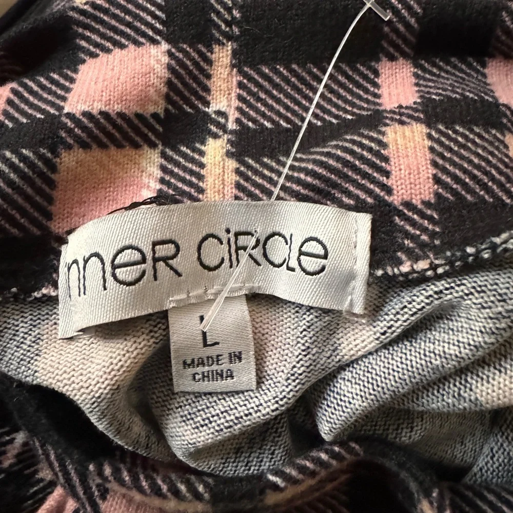 Plaid Pink and Black Women's Top - Picture 4 of 5